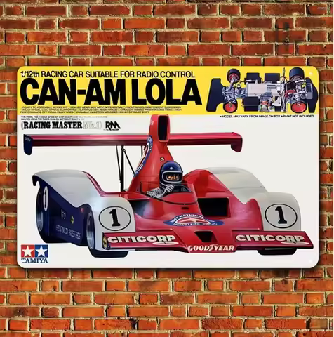Tamiya Can-Am Metal Poster Rc Car Wall Deco Tin Sign Plaque - 20x30cm-aluminum