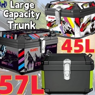 Malaysia Motorcycle Box 57L 45L High-Capacity Waterproof Box Motorcycle Box Accessories Motor abs to