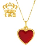 Water Shell Transport 999 Love Paint for Girlfriend 3d Necklace Pendant Pure Gold Gold Pendant Hard 