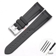 Suitable For High Quality Fluororubber Watch Strap for Tudor Black Bay 22mm Curve End Silicone Brace