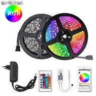 15m RGB LED Strip 2835 DC 12V Waterproof WiFi Flexible Diode Tape Ribbon Fita Tira LED Light Strips