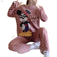 Hot Selling Korean Fashion Adult Sleepwear Terno Pajama Long Sleeve for Women’s Pambahay