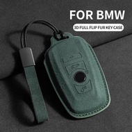 Suede Car Remote Key Case Cover Fob for BMW 1 2 3 4 5 6 7 Series X1 X3 X4 X5 X6 F10 F07 F20 Z10 G30 