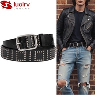LUOLRV Punk Rivet Belts, Trendy Design Heavy Metal Waist Belt, Vintage Y2K All-match Jeans Belt For 