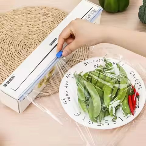3pcs Convenient Plastic Wrap Dispensers Plastic Slide Foil Film Cutter Reusable Cling Film Cutting S