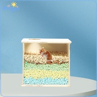 Hamster Sand Bath Box Hamster Digging Box Bed Habitats Sand Bath Container for Dwarf Hamsters Mice S