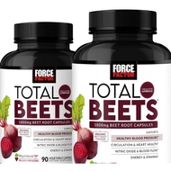 Force Factor Total Beets Blood Pressure Support Beet Root Capsules, 100mg Organic Beet Root Powder B