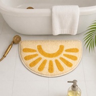 太陽簇絨浴室地墊腳墊吸水防滑浴墊居家裝飾禮物進門地墊