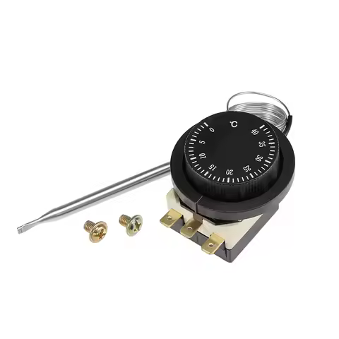 1NO 1NC 250/380V 16(2)A 0-40/0-50/0-60℃ Temperature Control Switch Capillary Thermostat for Oven Ref