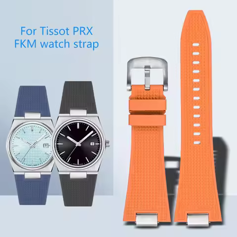Advanced 27mm Silicone Watch Strap For Tissot PRX High Quality FKM Watchband Men's Bracelet