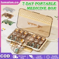 1 Week 7 Day Medicine Box Morning Medicine Storage Box Day Night Pill Box 21 Grid Compartment Daily 
