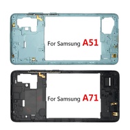 New Middle Frame Bezel Housing Case For Samsung Galaxy A51 A71 A20 A50 Phone Middle Plate Rear Housing Back Cover