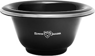 Edwin Jagger Porcelain Shaving Bowl for Men for Shaving Soap or Shaving Cream (Black)