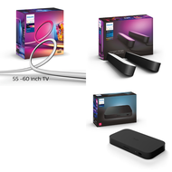 NEW Philips Hue Play TV Gradient Lightstrip 65inch | Home Movie Entertainment Bundle  - Hue TV Gradient Lightstrip 65 inch Hue Sync Box Hue Play Bar (Hue Bridge and Hue Sync Box Required)