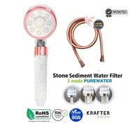 ชุดฝักบัวอาบน้ำ ฝักบัวหินกรองน้ำเกาหลีของแท้ รุ่น Krafter Korea 3-mode High Pressure Shower + รับประ