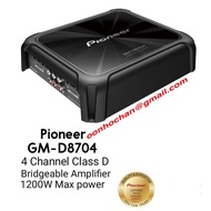 PIONEER GM-D8704 CLASS FD 4-CHANNEL AMPLIFIER BASS BOOST REMOTE 100W X 4 AT 4 OHM