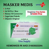 HIJAU Unocare Green 3-ply Medical Surgical Mask UnoCare Mask/ UnoCare Medical Mask/ Uno Care Mask/ M