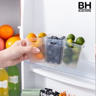 【BH】2Pcs Refrigerator Storage Box Transparent Buckle Design PP Fridge Side Door Food Holder for Kitchen