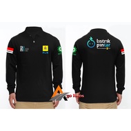 BAJU kerah mode polo LISTRIK PINTAR belakang dan Depan LOGO PLN - BAJU PLN LISTRIK PINTAR dan logo s