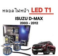 AUTO K ONE  หลอดไฟ LED T1 Turbo หลอดไฟหน้ารถรถยนต์ หลอดไฟรถ หลอดไฟหน้า led H4 ใช้กับ ISUZU D-MAX ตรงรุ่น สินค้ารับประกัน1ปีเต็ม