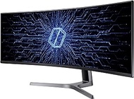 SAMSUNG Odyssey CRG Series 49-Inch Dual QHD (5120x1440) Gaming Monitor, 120Hz, Curved, QLED, HDR, Height Adjustable Stand, Radeon FreeSync (LC49RG90SSNXZA)