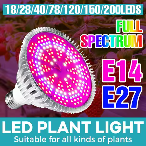 LED Grow Light Bulb 150W Full Spectrum E27/E26 Plant Growth Fill Lamp Hydroponics Seedling Cultivati