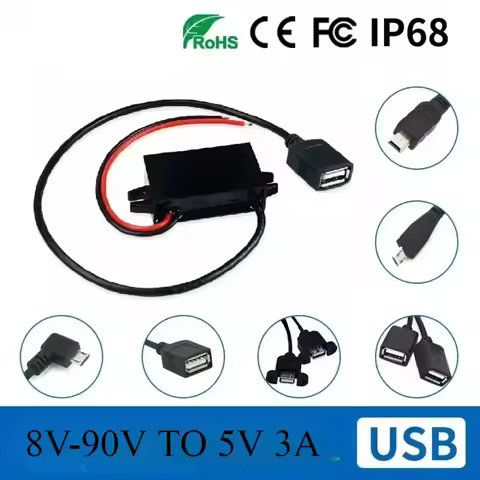 Type-C 48V 36V 24V 12V to 5V Mini Micro USB C DC Converter Step Down Power 12 Volt to 5 Volt DC Buck