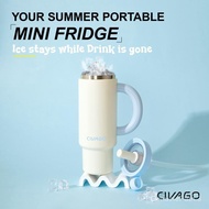 CIVAGO（36oz/1080ml）316L Stainless Steel Straw Tumbler Large-Capacity Vacuum Insulated Car Mountable 