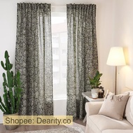 Ikea Tragspinnare Green Floral Curtain Langsir Raya Home Deco Decor