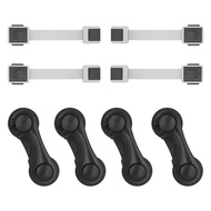 (WOMC) Child Proofing Cabinet Locks 4 Pack & Child Safety Cabinet Strap Locks 4 Pack