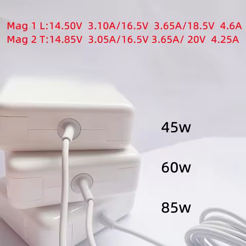 45W 60W 85W Power Adapter Compatible with Macbook Charger for Macbook Air Pro Magsaf* 2 1 Magnetic P