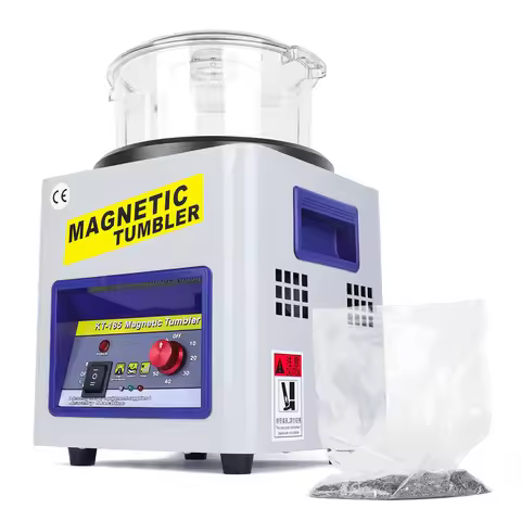 KT-185 Magnetic Tumbler Jewelry Polisher 2000 RPM Finisher AC 110V/220V with Adjustable Speed for Je