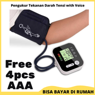 ANEKASHOP FREE BATERAI AAA 4PCS Pengukur Tekanan Darah Tensi with Voice / Alat Ukur Tensi Darah / Alat Tensi Tekanan Darah / Alat Tes Kesehatan / Monitor Tekanan Darah / Alat Tensi Darah Digital / Alat Cek Tekanan Darah Digital / Alat Tensi Darah Murah