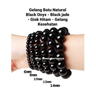 Stone Bracelet Black Agate - Black agate - Onyx - Black agate - Jade Gemstone Health Bracelet