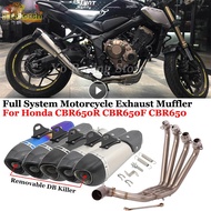 Slip On For Honda CBR650R CBR650F CB650R CB650F Motorcycle Full Exhaust System Modify Front Link Pipe Moto Muffler DB Ki