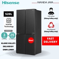 [FAST DELIVERY] Hisense 4 Door Inverter 520L Refrigerator RQ555N4ABN