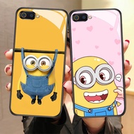 CK-50 Cute Minions HD Glass Casing for Realme C1 C2 C2s OPPO A3S A5 A12E