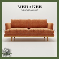 MERAKEE Fabric 1/2/3 Seater Sofa Solid Wood Color Solution Living Room Furniture JC410