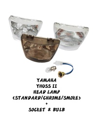 YAMAHA Y110SS II SS2 SS-TWO SS 2 HEAD LAMP LAMPU DEPAN WITH SOCKET BULB MENTOL COMBO ( SMOKE / CHROM