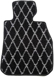 ZERO Floor Mats for Honda Life Tip Up Seat H15/9-H20/11 JB5, JB6, JB7, JB8 with Diamond Silver Heel 