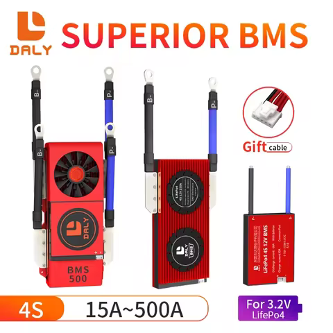 Daly LiFePO4 BMS 4S 12V 14.6V 15A 20A 30A 40A 50A 60A 100A 200A Waterproof BMS For 12V 50Ah 100Ah 20