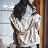 MADEN brand autumn 2023 new fashion minimalist college style American casual fleece hoodie with plus