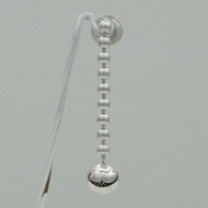 Cheshire Cat smile ball chain Pierce_1 (s_m-O.60) 貓 穿孔耳环 sterling silver earring