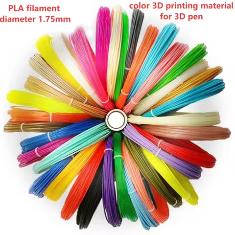 36M 50M 100M 200M PLA 3D Printing Pen Consumables Colored Odorless Safety Plastic Filament Diameter 