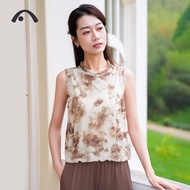 เสื้อกั๊กโยคะแขนกุดผ้าตาข่ายระบายอากาศแห้งเร็วสำหรับฤดูร้อนใหม่ของ Aixia Step เสื้อผ้าออกกำลังกายสำห