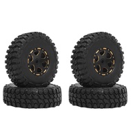 For Axial 1/24 SCX24 FCX24 1/18 TRX4M 1.0 inch Brass Clamp Tire Hub Tires Upgrade Metel Wheel Parts