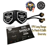 ORT Dual Shield Pro 5.8GHz Dual Patch Antenna for Fatshark Skyzone any VRX module
