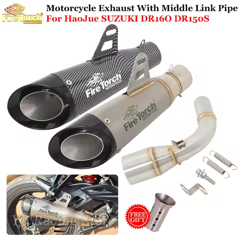 Slip On For HaoJue SUZUKI DR160 DR150S DR 160 Motorcycle Exhaust System Escape Middle Link PIpe With