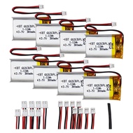 KBT 3.7V 300mAh Li-Polymer Battery: 602030 Lipo Rechargeable Lithium-ion Replacement Batteries with