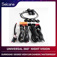 Seicane- Universal 360° Surround View Car camera 360 degree Panoramic Front Rear Left Right Cameras with Waterproof Night Vision